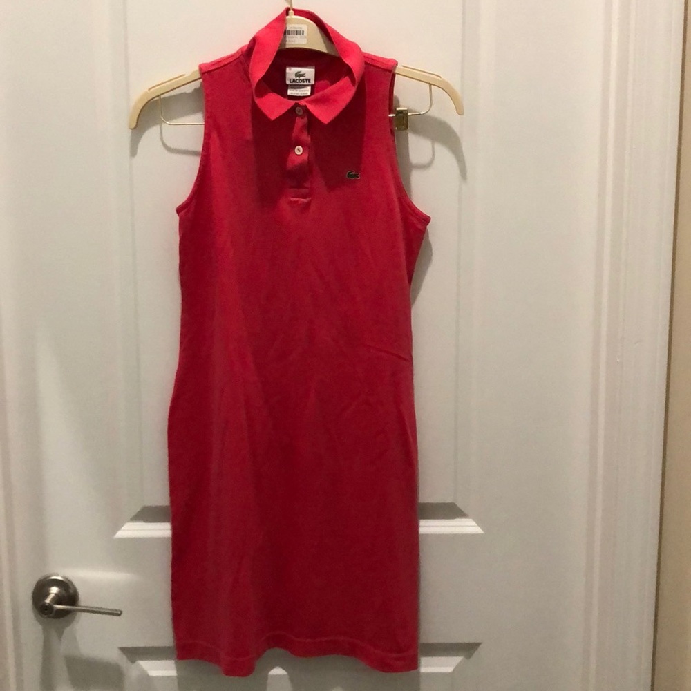 Lacoste pink sleeveless polo dress